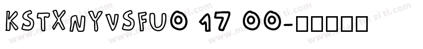 KSTXNYVSFU0 17 00字体转换